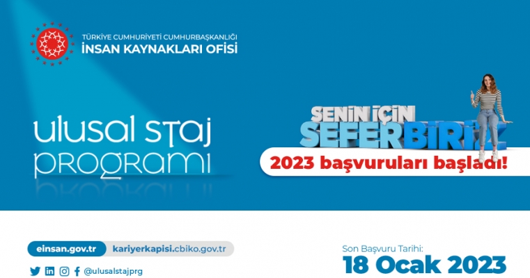 Ulusal Staj Programı 2023 Başvuruları Başladı