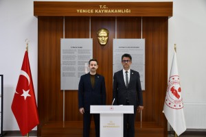 Rekt&ouml;r Erenoğlu&rsquo;ndan Yenice Kaymakamı Mehmet Can İrdelp&rsquo;e Ziyaret fotoğraf 2