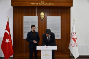 Rekt&ouml;r Erenoğlu&rsquo;ndan Yenice Kaymakamı Mehmet Can İrdelp&rsquo;e Ziyaret fotoğraf 3