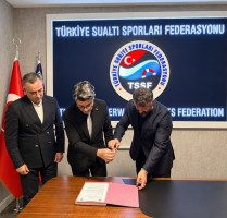 &Ccedil;OM&Uuml;&rsquo;den T&uuml;rkiye Sualtı Sporları Federasyonuna Ziyaret: G&ouml;k&ccedil;eada Su Sporları MYO İ&ccedil;in G&uuml;&ccedil; Birliği fotoğraf 1