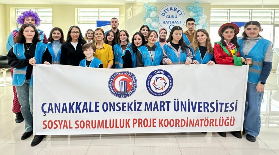 Çanakkale Onsekiz Mart Üniversite Hastanesi ve Sosyal Sorumluluk Proje Koordinatörlüğü iş birliğinde 