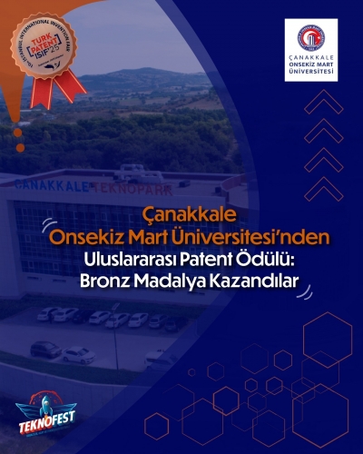 Çanakkale Onsekiz Mart Üniversitesi’nden Uluslararası Patent Ödülü: Bronz Madalya Kazandılar
