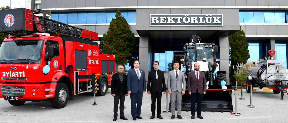 ÇOMÜ Araç Parkına Yeni İtfaiye İş Makinesi Kazandırıldı