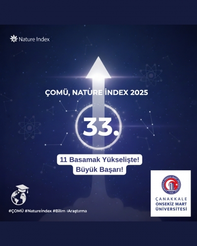 ÇOMÜ, Nature Index 2025 Research Leaders Listesinde 33. Sırada!